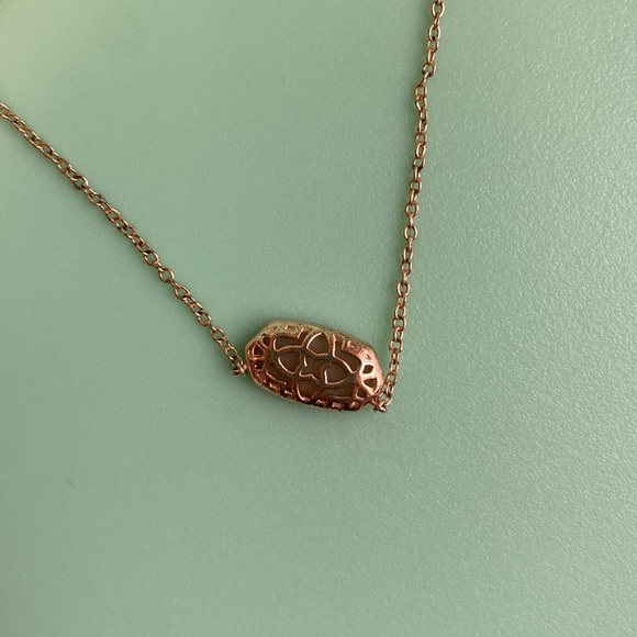 Kendra Scott Elisa Rose Gold Drusy Necklace - Picture 4 of 5